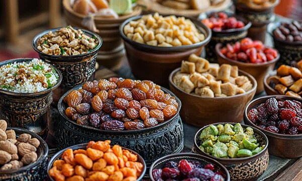 Iftar dishes include sweet foods