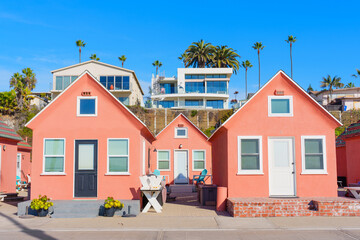 Stylish Oceanside Bungalows with Colorful Design and Exterior Features