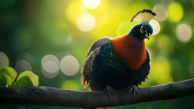 Majestic Himalayan Monal in Golden Sunlight