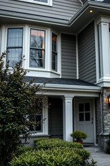 Luxury Gray House Exterior: Modern Architecture, Landscaping, and Design