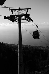 cable car in the mountains