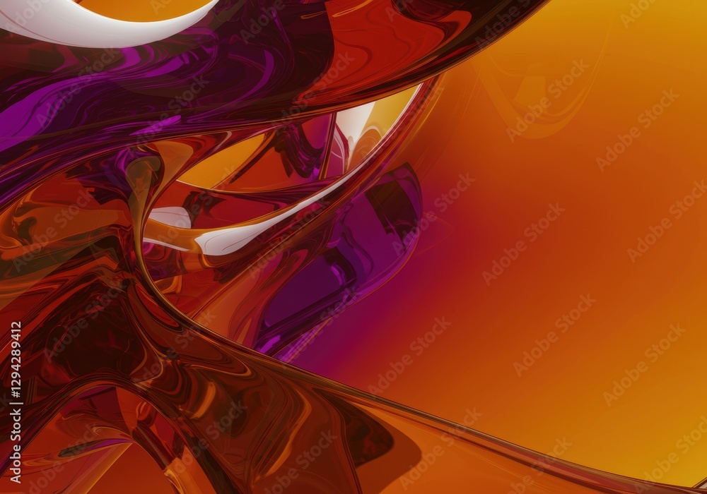 Poster abstract fluid shapes and vivid colors create a dynamic modern art background