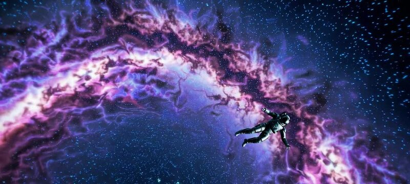 Cosmic journey through vibrant nebula: a dazzling intergalactic exploration