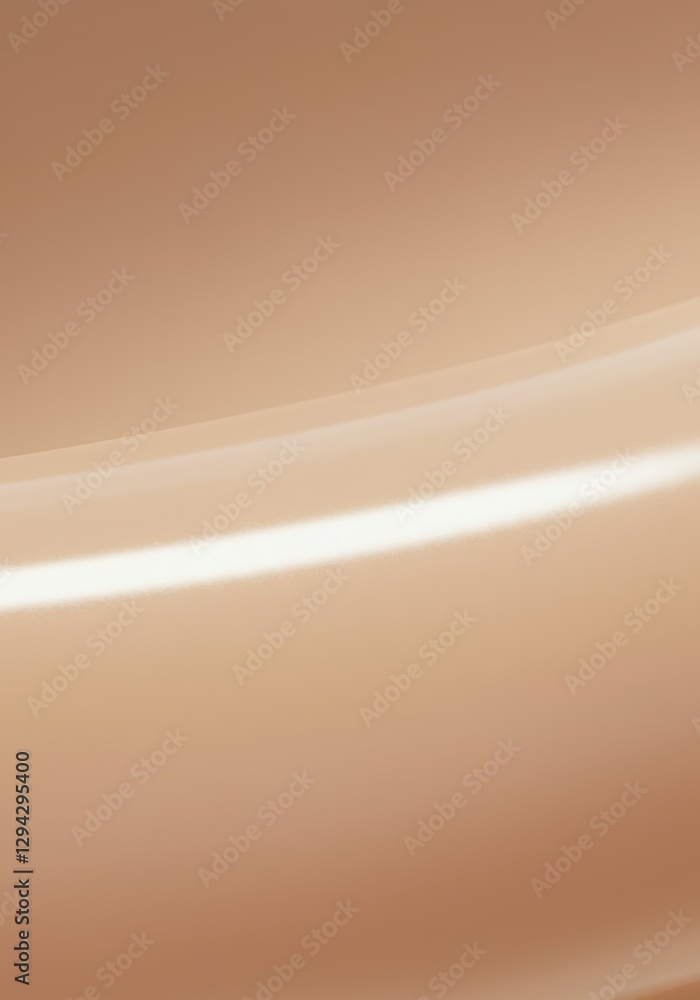 Poster smooth beige gradient with gentle curves and abstract light reflection