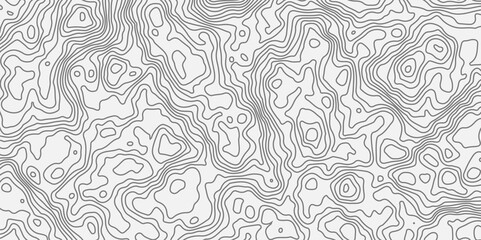 Topographic map background geographic line map with elevation assignments.paper texture Imitation of a geographical map shades.Modern design with White background with topographic wavy pattern design.