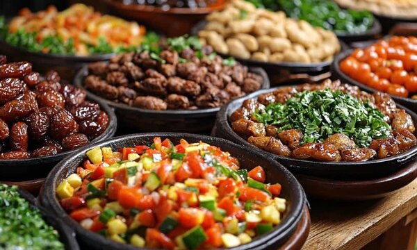 Iftar dishes include sweet foods