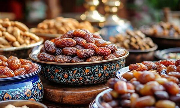 Iftar dishes include sweet foods