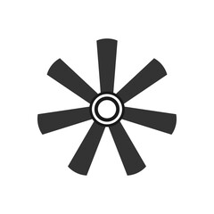 Obraz premium Black Fan Blade Icon