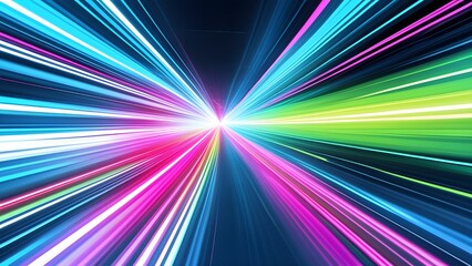 Fototapeta premium High-Speed Neon Discount Banner – Dynamic Flash Sale Design