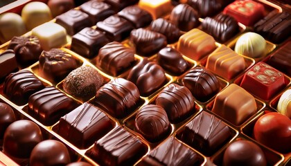Obraz premium Discover the delightful aesthetics of chocolate art. 