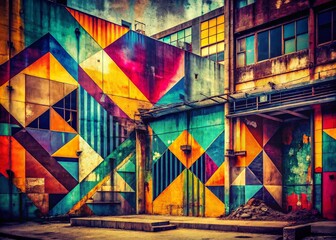 Retro Groovy Abstract Urban Exploration Photography: Bodyland Script Font Inspired