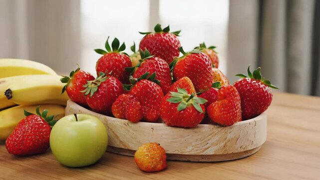 strawberries on basket