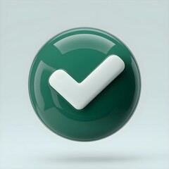  An 3D Glossy Check Mark