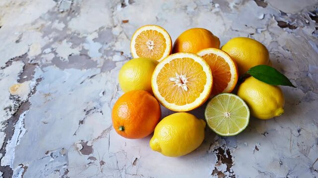 fresh fruits on a wooden table