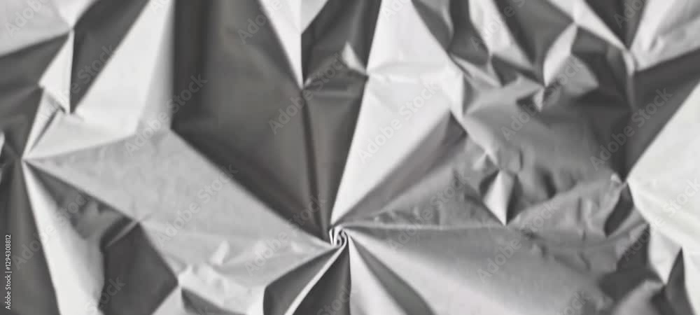 Poster crumpled metallic surface transitions in geometric patterns