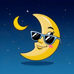 Fototapeta premium A intro Happy Moon with Rosy Cheeks
