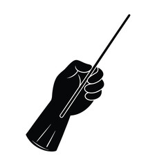 Steady hand holding pointer stick during engaging business display today