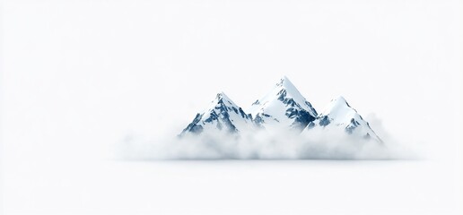 Snowy mountain peaks rising above the clouds.