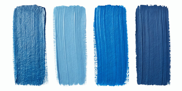 blue fabric texture
Set of Four Blue Paint Brush Strokes – Artistic Texture on White Background