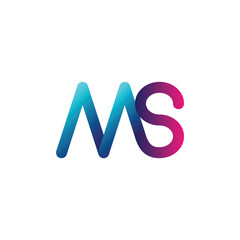 Initial MS modern monogram and elegant logo design