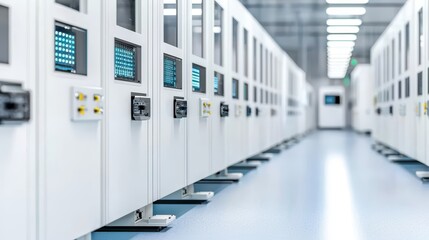 High-Tech Semiconductor Manufacturing Lab with Cleanroom Environment