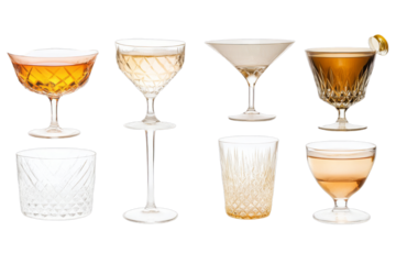 Elegant Crystal Cocktail Glasses Set - Perfect for any Occasion