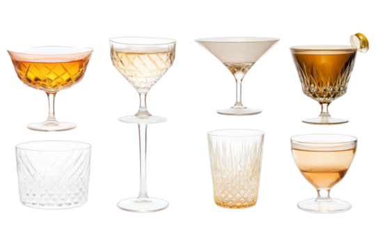 Elegant Crystal Cocktail Glasses Set - Perfect for any Occasion