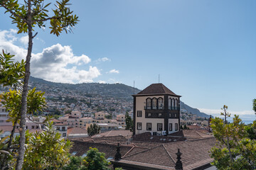 Naklejka premium The capital city of Funchal on the island of Madeira. 
