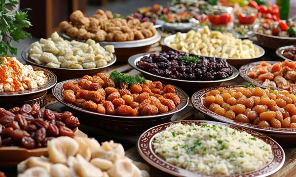 Iftar dishes include sweet foods