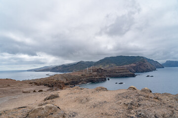 Landscape and views on an island life with sea and land.