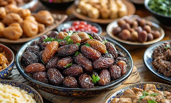 Iftar dishes include sweet foods