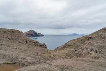 Island view with the sea and land.