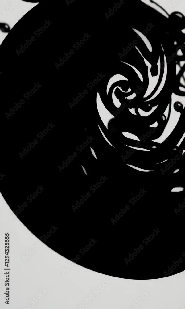 Poster dynamic abstract ink explosion in high definition and slow motion