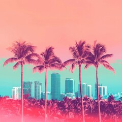 This wallpaper background is perfect for anyone who loves Miami vibes.