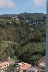 Fototapeta premium Cable car from Funchal to Monte on the island of Madeira.