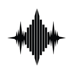 Soundwave icon silhouette symbolizing impactful public speech energy today clearly