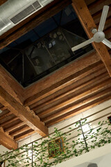 Historic Building Interior with Elaborate Ceiling
