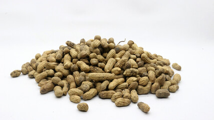 Shelled peanuts isolated