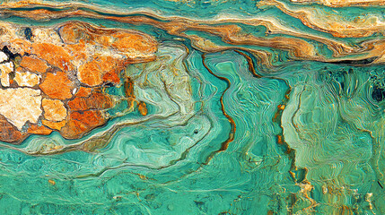 Turquoise Marble Abstract