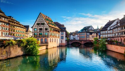 Obraz premium quaint timbered houses of petite france in strasbourg france