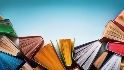 colorful books border