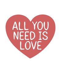  All You Need Is Love Heart Design.