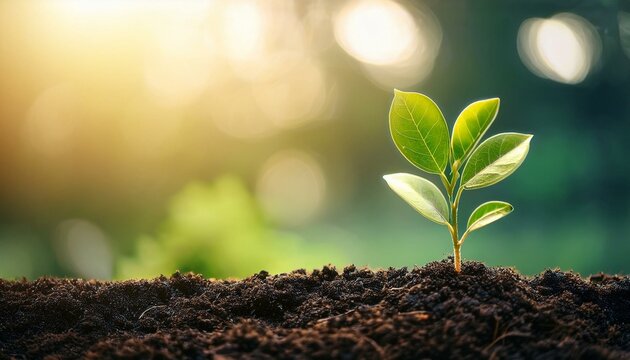 tree planting arbor day planting a new tree planting tree seedling gardening plant seeds sprout in ground green sprout