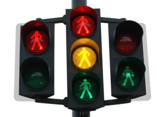 Isolated Pedestrian Traffic Light
