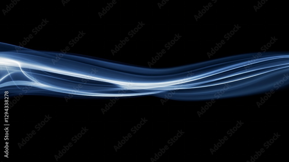 Poster soft blue waves flow seamlessly against a dark background, evoking feelings of calm and serenity. th
