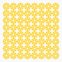 Traditional Islamic Patterned Fence Vector