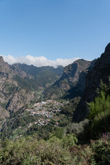 Beautiful view over the nun's valley on Madeira island. 