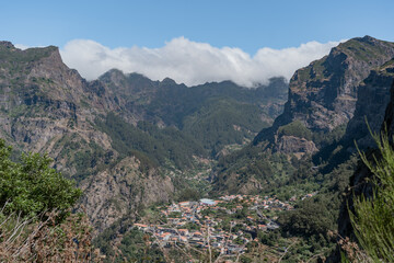 Beautiful view over the nun's valley on Madeira island. 