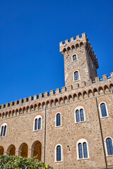 Fototapeta premium Historic Castle Exterior with Stone Wall