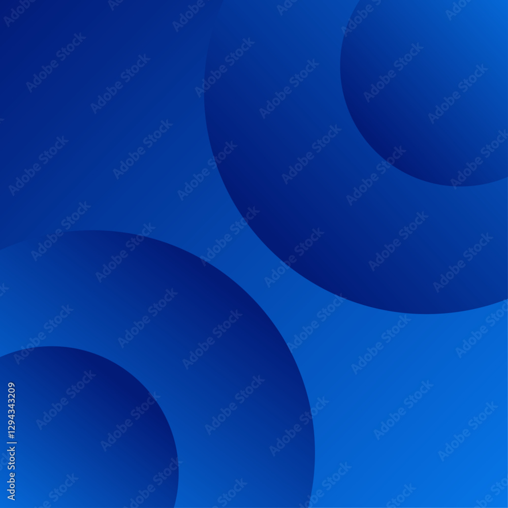 Poster Abstract blue background with circles. Dynamic shapes composition. Vector illustration.